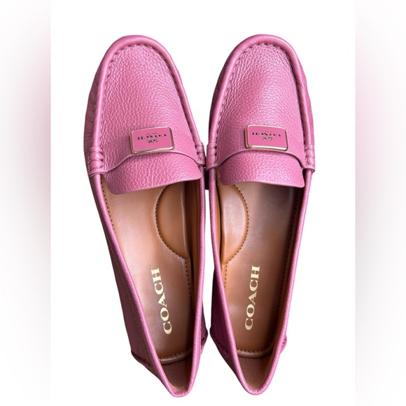 Coach Women’s Mona Leather Driver Size 9 Color Light Raspberry - Picture 4 of 11